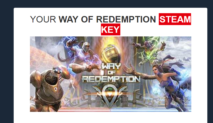 Way of Redemption раздается от orlygift