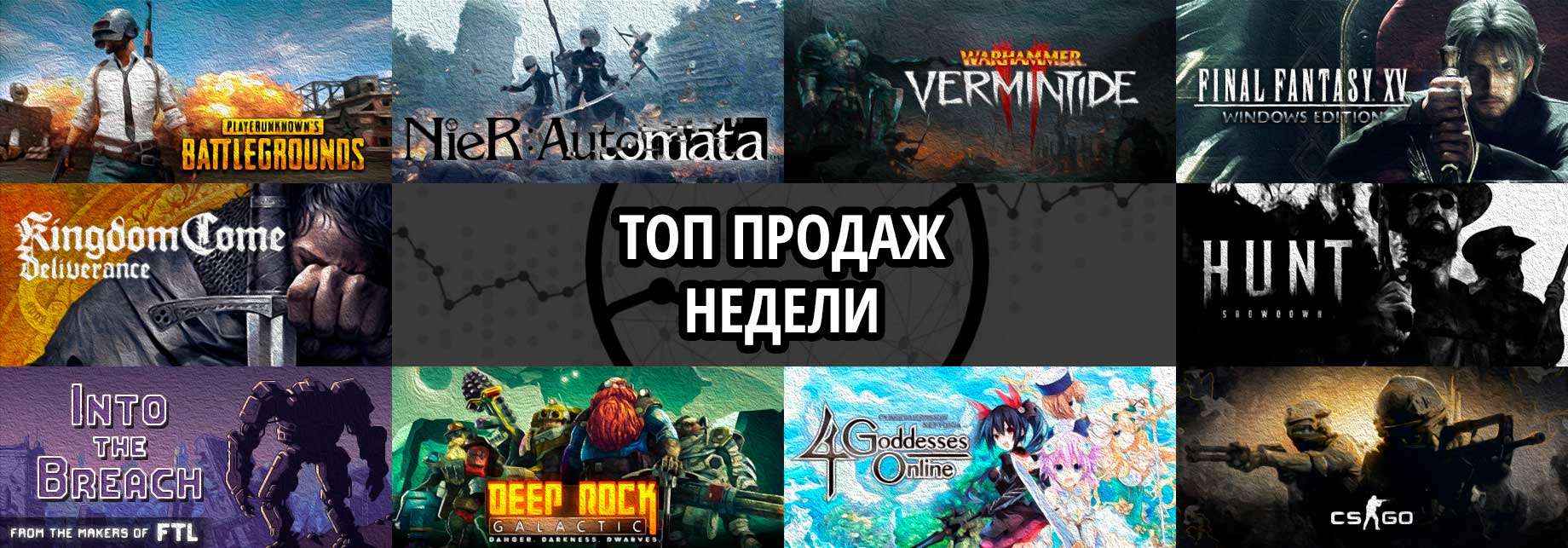 Топ продаж за неделю: PUBG, NieR:Automata и Warhammer. Vermintide 2
