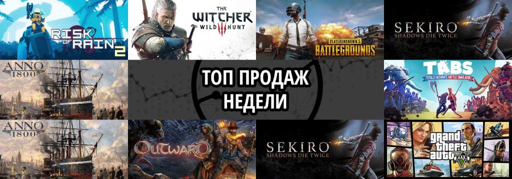 Топ продаж за неделю: Risk of Rain 2, The Witcher 3. Wild Hunt. Game of the Year Edition и Playerunknown’s Battlegrounds