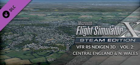Купить ключ дешево FSX Steam Edition. VFR Real Scenery NexGen 3D. Vol. 2. Central England and North Wales Add-On